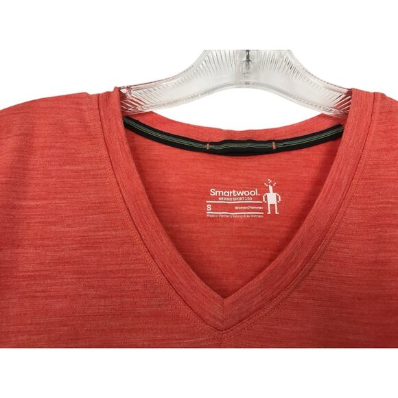 Smartwool Shirt Womens Size Small Orange Steamboat Springs Short Sleeve - Picture 5 of 11